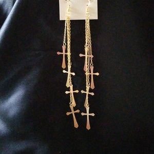 *Brand New* Cross Dangle Earrings